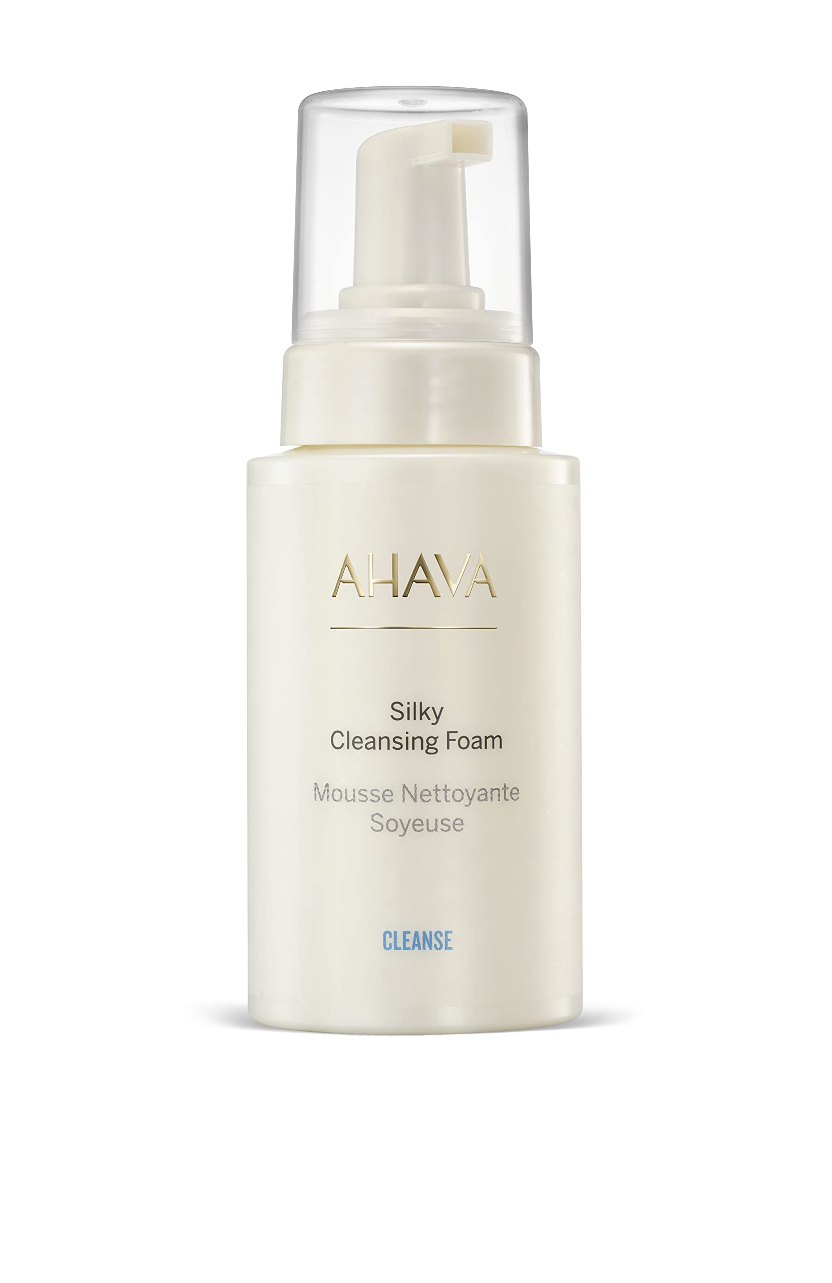 AHAVA Cleanse Silky Cleansing Foam - Airy foam for gentle facial cleansing, effectively removes light makeup & dirt, tightens pores & rebalances pH, with Calendula, Babassu Oil & Osmoter, 6.8 Fl.Oz