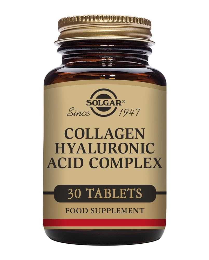 SOLGAR Collagen Hyaluronic Acid Complex - 30 Tablets - with Hydrolyzed Collagen Type 2 & Chondroitin - Non-GMO, Gluten & Dairy Free - 30 Servings