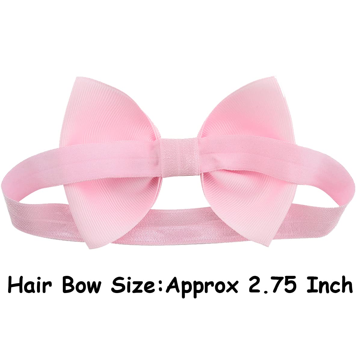 WillingTee 40 Colors Baby Girls Headbands Tiny Bows 2.75 Grosgrain Ribbon Hair Bow Hair Band Hair Accessories for Baby Girls Infants Toddlers Kids Newborns
