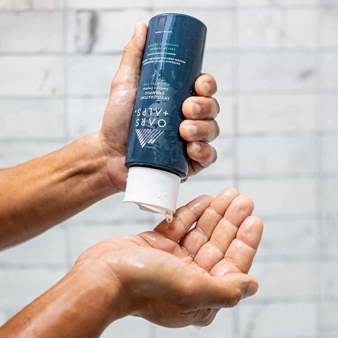 Oars + Alps Men's Sulfate Free Shampoo, Infused with Witch Hazel and Tea Tree Oil, Alpine Tea Tree, 13.5 Fl Oz Each