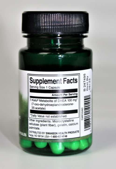 Swanson 7 Keto Dhea 100 Milligrams 30 Capsules