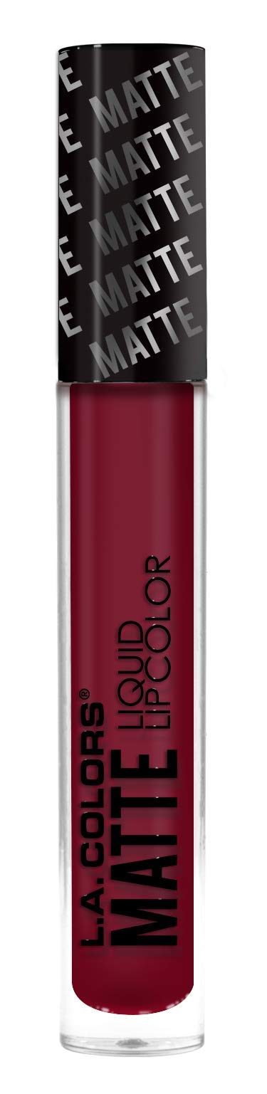 L.A. Colors Matte Liquid Lip Color, Perception Red, 3.9g