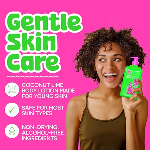 BeYoutiful Coconut Lime Super Smooth Body Lotion for Dry Skin, Natural Hydrating Moisturizer for Kids and Teens, Cruelty Free Skin Care, 13.5oz