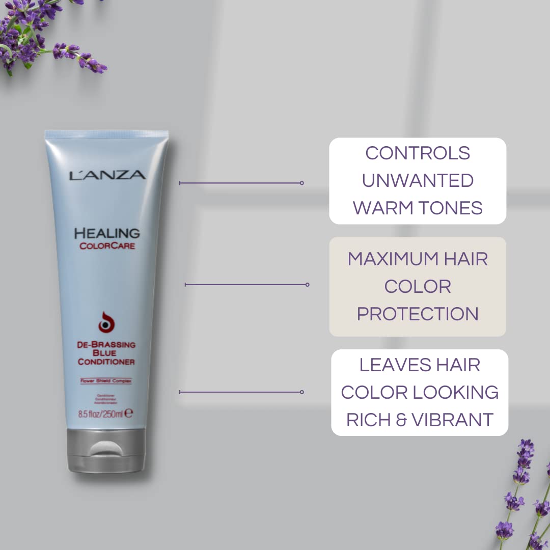 L’ANZA Healing Colorcare De-Brassing Blue Conditioner, 8.5 Fl Oz