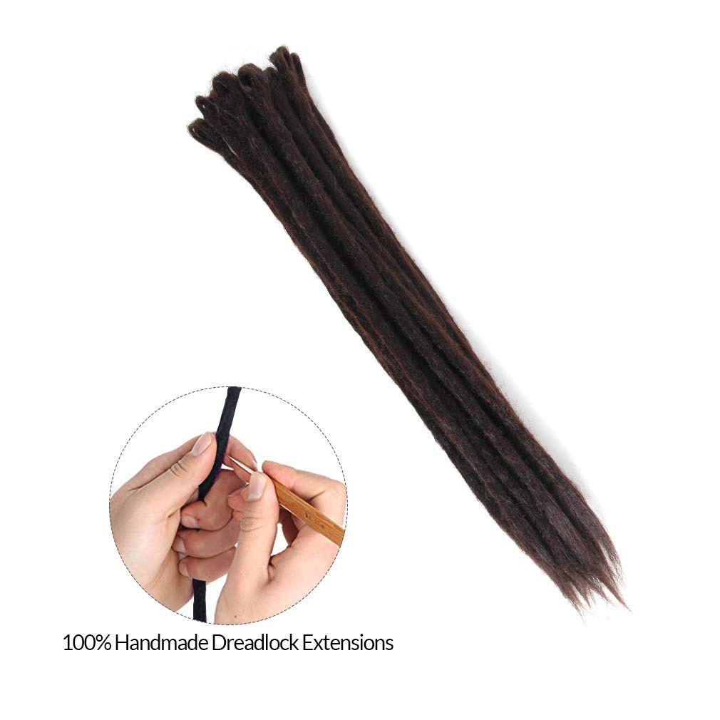 Aosome Dreadlock Extensions 20 Handmade Synthetic Dreads Crochet Reggae Hair Extensions 20pcs/pack