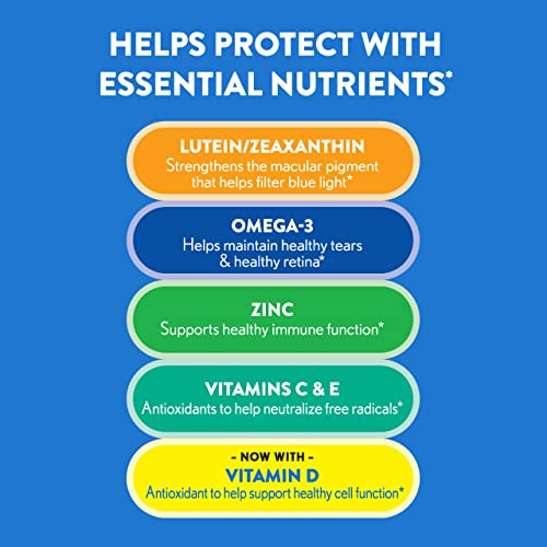 Ocuvite Eye Vitamin & Mineral Supplement, Contains Zinc, Vitamins C, E, Omega 3, Lutein, & Zeaxanthin, 90 Softgels (Packaging May Vary)
