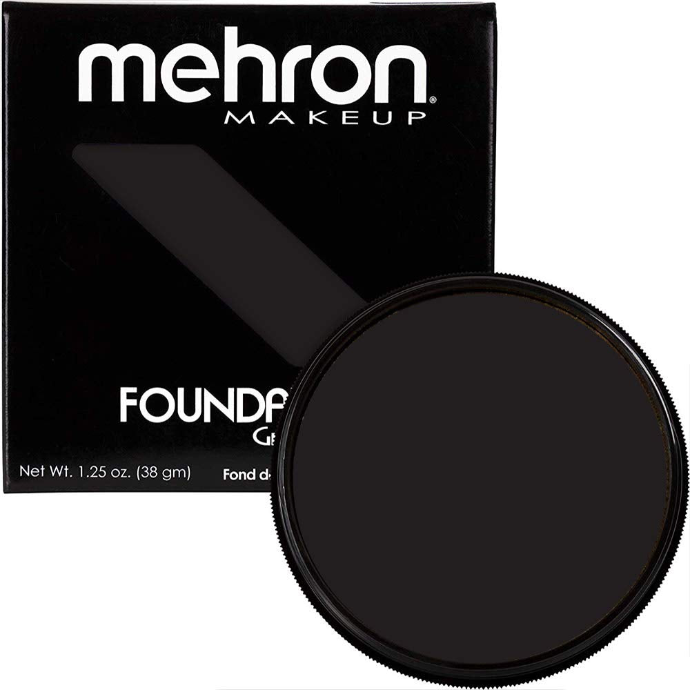 Mehron Makeup Foundation Greasepaint, BLACK - 1.25oz