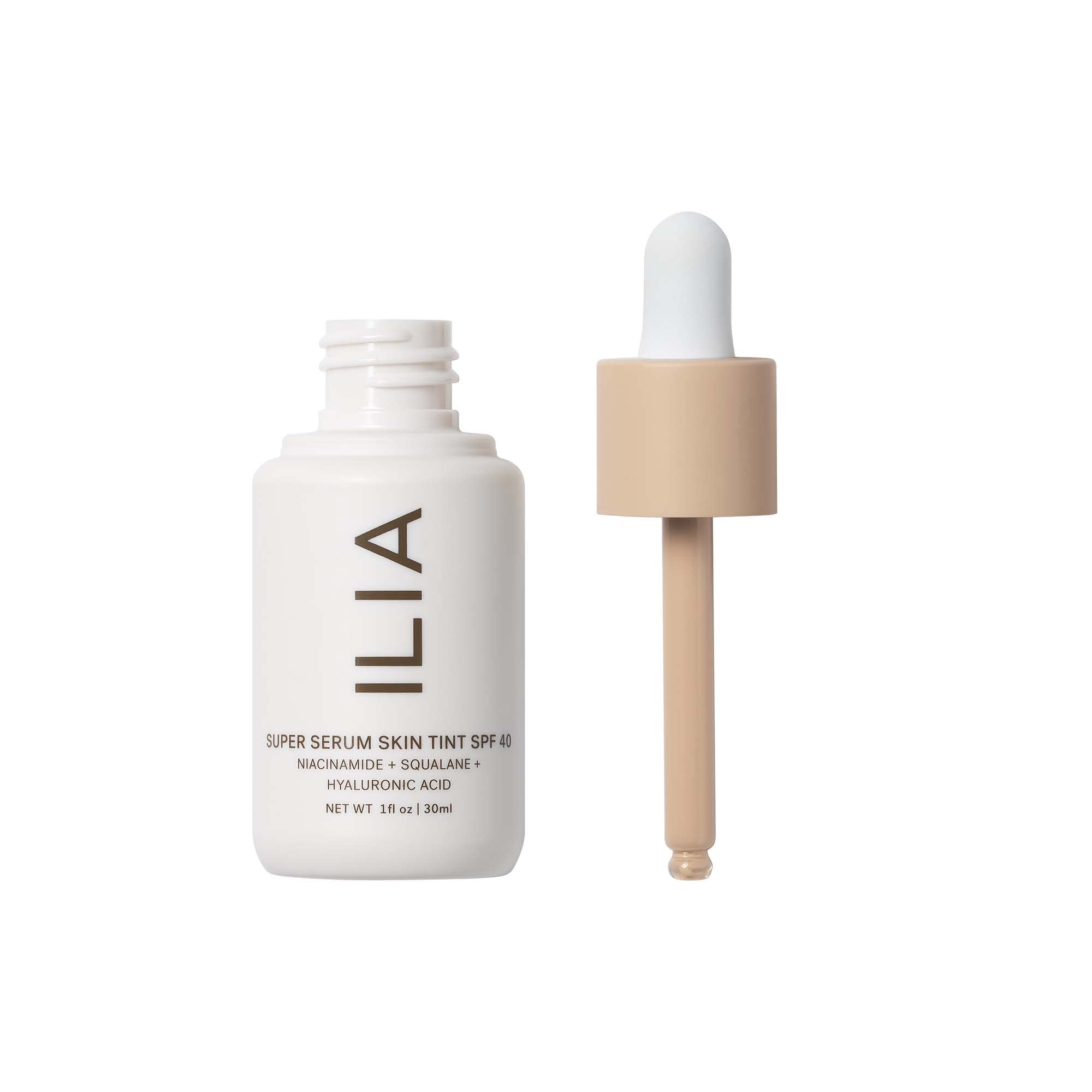 ILIA - Natural Super Serum Skin Tint SPF 40 | Non-Toxic, Vegan, Cruelty-Free, Clean Makeup (Balos ST-3)