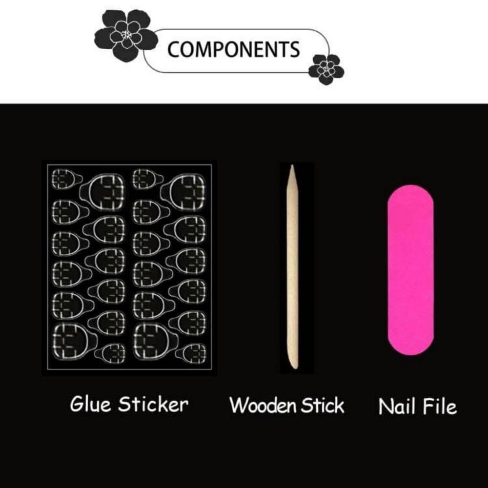 Sea Waves Press on Nails Short Square False Nails with Coconut Palms Designs Whale Stick on Nails Sea Gull Fake Nails Full Cover Reusable Summer Artificial Nails Nails for Women Girls Manicure 24Pcs