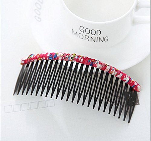 mollensiuer 5Pcs Floral Pattern Hair Side Combs Pin Clip Headdress with Teeth for Lady Women Girls