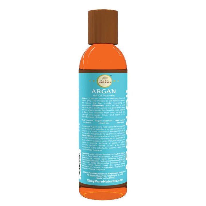 Argan Hot Oil Treatment for Restorative Restores Damaged Hair Nourishes,Smoothes The Hair Cuticle Improves Hair Appearance Silicone,Paraben Free For All Hair Types and Textures Made in USA 6oz
