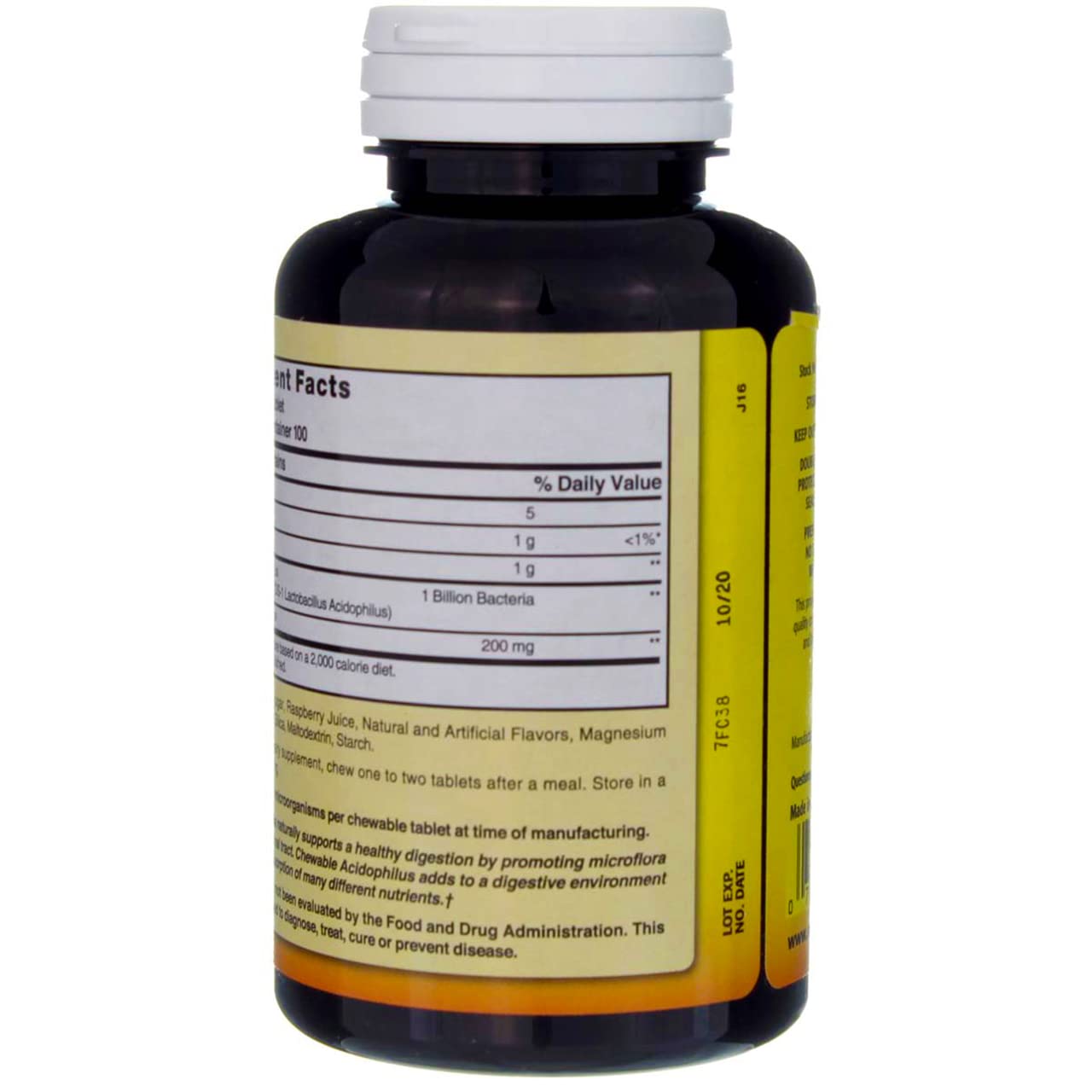 Nature's Blend Acidophilus Chewable Raspberry Flavor - 100 Tablets, Pack of 2