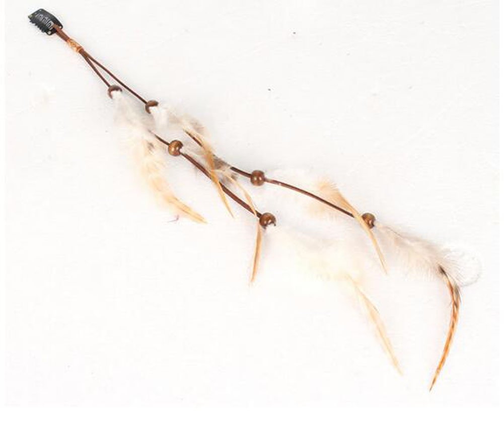 Suoirblss Handmade Boho Hippie Hair Extensions With Feather Clip Comb Hairpin Headdress DIY Accessories for Girls Women Lady