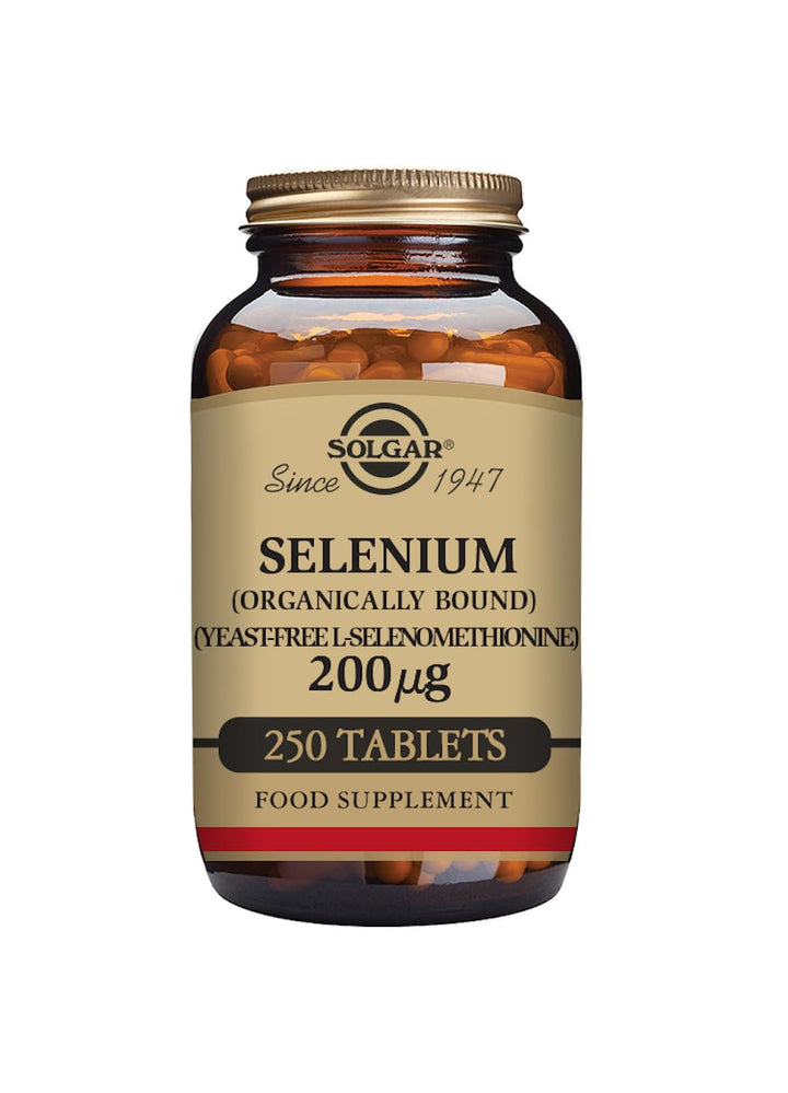 Solgar Yeast-Free Selenium 200 mcg, 250 Tablets - Supports Antioxidant & Immune System Health - Non-GMO, Vegan, Gluten Free, Dairy Free, Kosher - 250 Servings