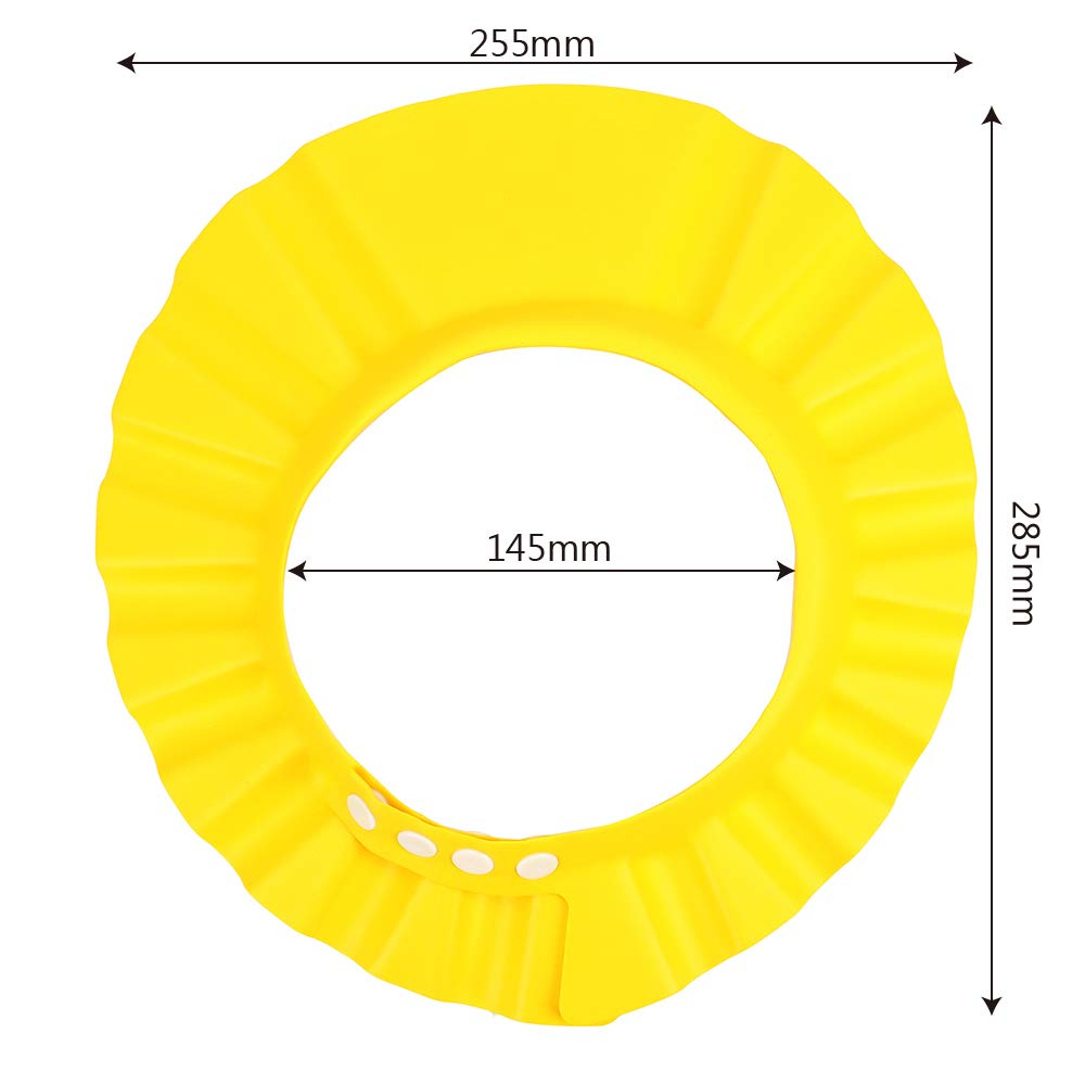 SUNTRADE Shampoo Shower Bathing Protection Bath Cap Adjustable Visor Hat for Toddler, Baby, Kids, Children,Set of 3