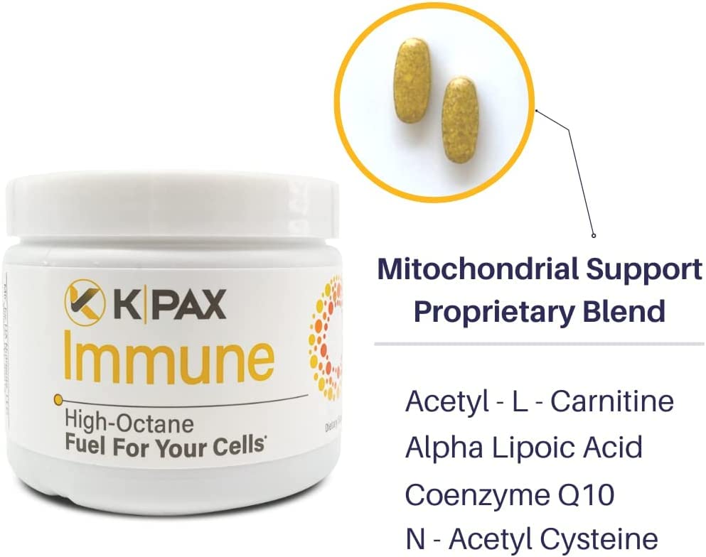 KPAX Immune, High Potency Mitochondrial Energy Supplement - Comprehensive Antioxidant Multivitamin 120 Tablets