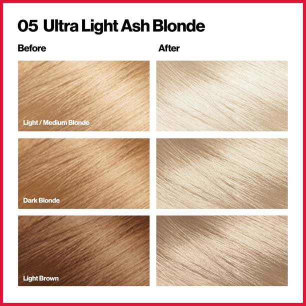 Revlon Colorsilk Beautiful Color Permanent Hair Color, (OLD VERSION) 05 Ultra Light Ash Blonde (Pack of 3)