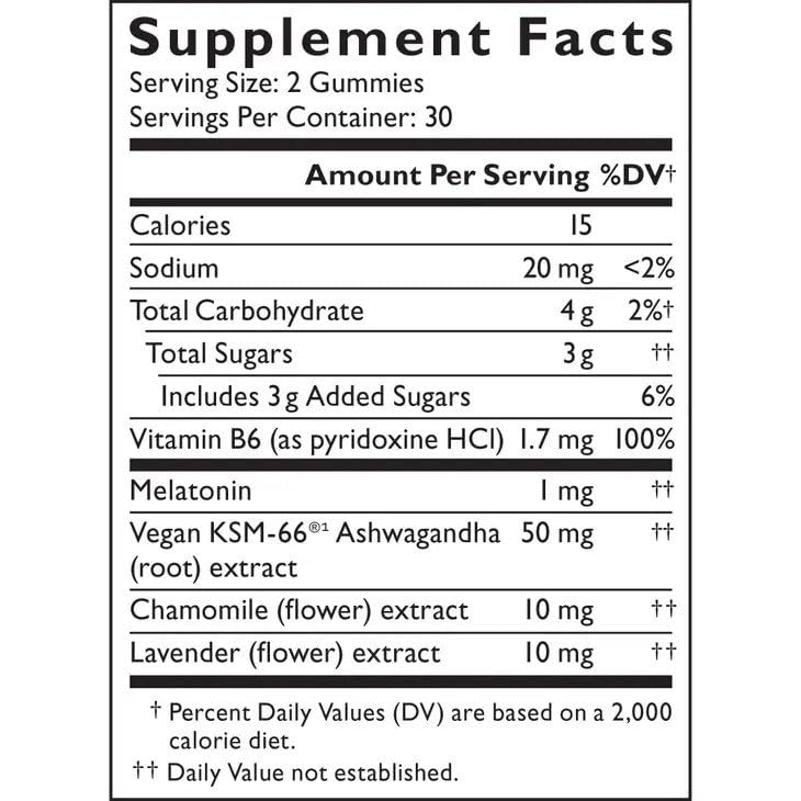 Bach RESCUE PLUS Sleep & Stress Support Gummies, Nighttime Dietary Supplement with 1mg Melatonin, Ashwagandha, Chamomile, Lavender & Vitamin B6, Natural Blueberry Flavor, Vegan & Gluten-Free, 60 Count