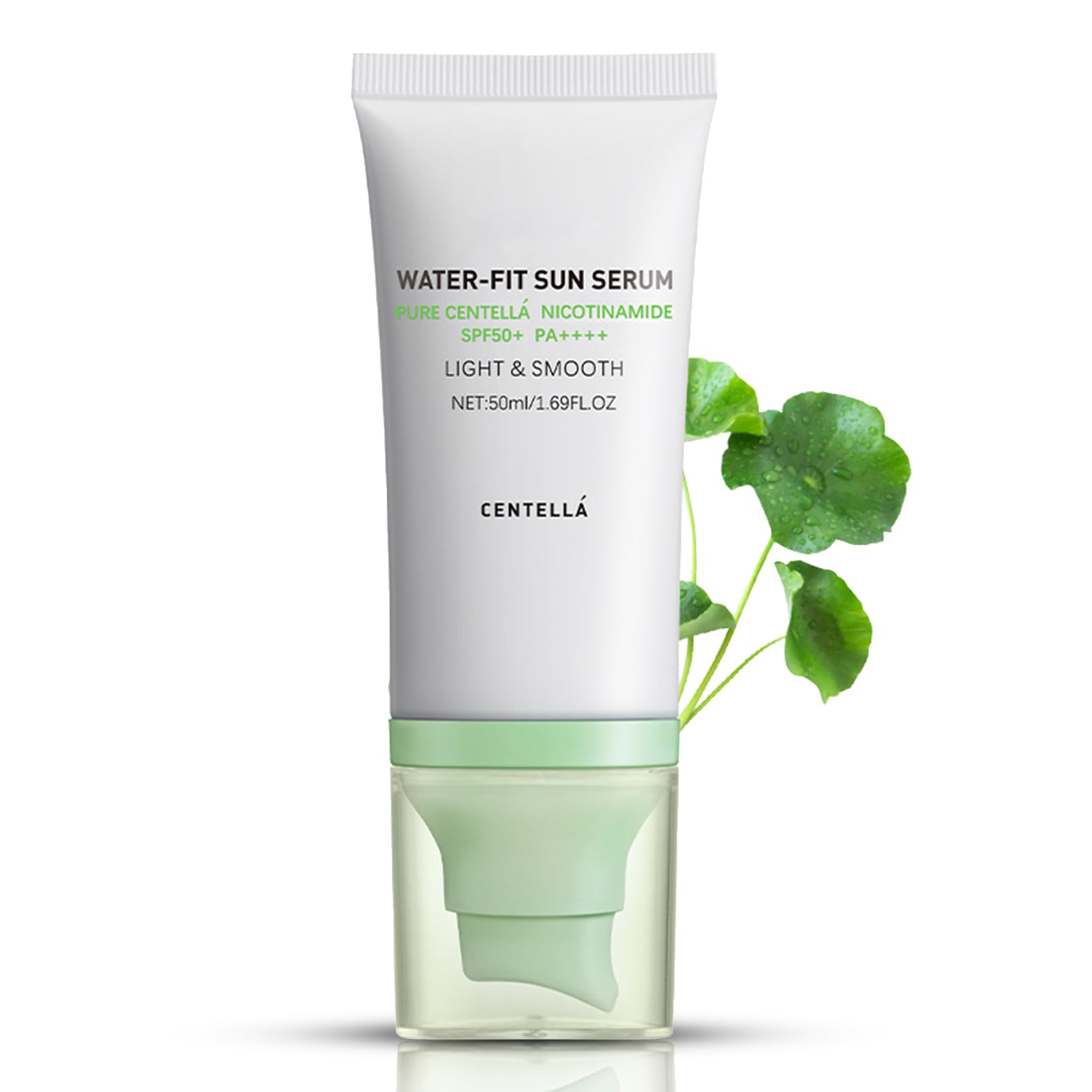 á Sunscreen SPF 50, Hyalu Cica Water-Fit Sun Serum, Face Sun Screen Long-Lasting Protection, Cen-tella Madagascar Sunscreen, NO White Cast - Dry Oily Skincare (Green 1)