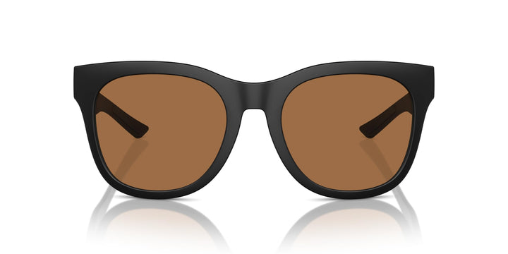 Native Eyewear Women's Tiaga Square Sunglasses, Matte Black/Brown Polarized, 55 mm