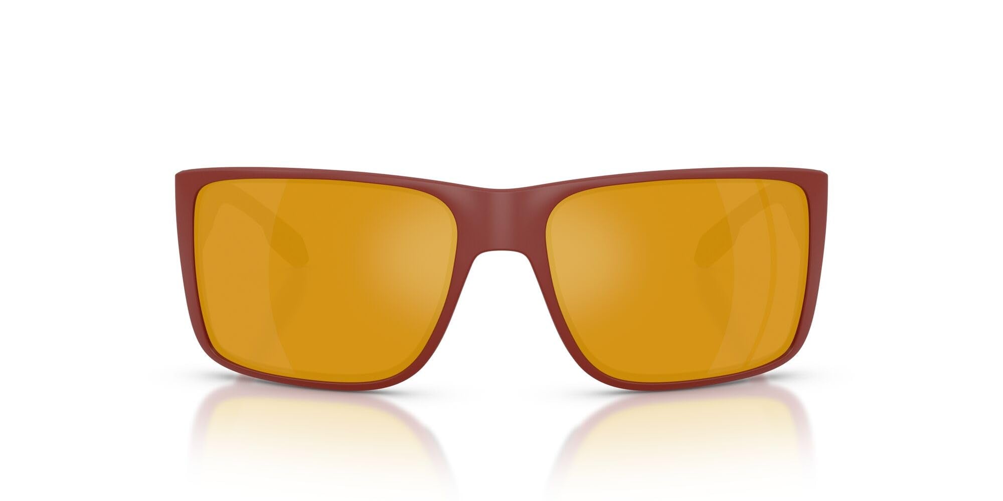 Native Eyewear Men's Badlands Rectangular Sunglasses, Red Bluff/Bronze Mirrored Polarized, 58 mm