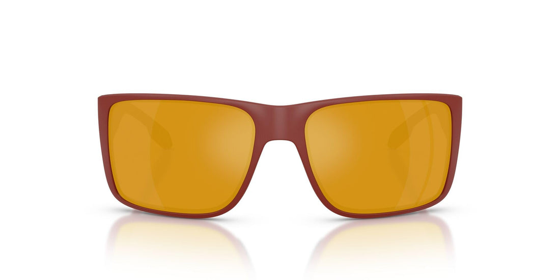 Native Eyewear Men's Badlands Rectangular Sunglasses, Red Bluff/Bronze Mirrored Polarized, 58 mm