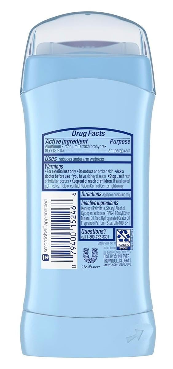 Suave 24 Hour Protection Tropical Paradise Invisible Solid Anti Perspirant Deodorant, 2.6 Ounce (Pack Of 6)