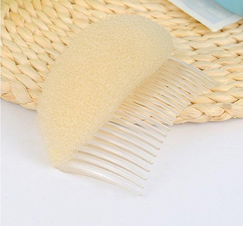 2PCS Long 3.3inch Hair Decoration Comb Sponge Foam Hair Volume Bump it up Insert Hair Base Styling Accessories Back Do Beehive Hair Styler Hair Increasing Tool (Beige)