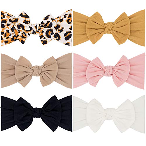 UeeSum Baby Girl Nylon Headbands with Bows Newborn Infant Toddler Headwrap Hair Accessories