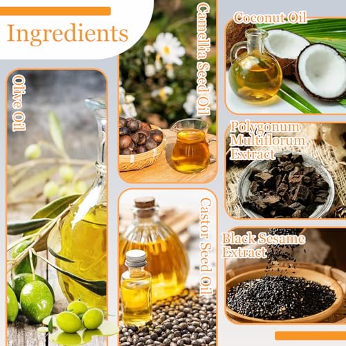 2PCS Black Shampoo Bar Soap,Moisturizing Gray Hair Reverse Soap Bar,Natural Hair Darkening Grey Hair Coverage Shampoo Bar Soap for Men & Women