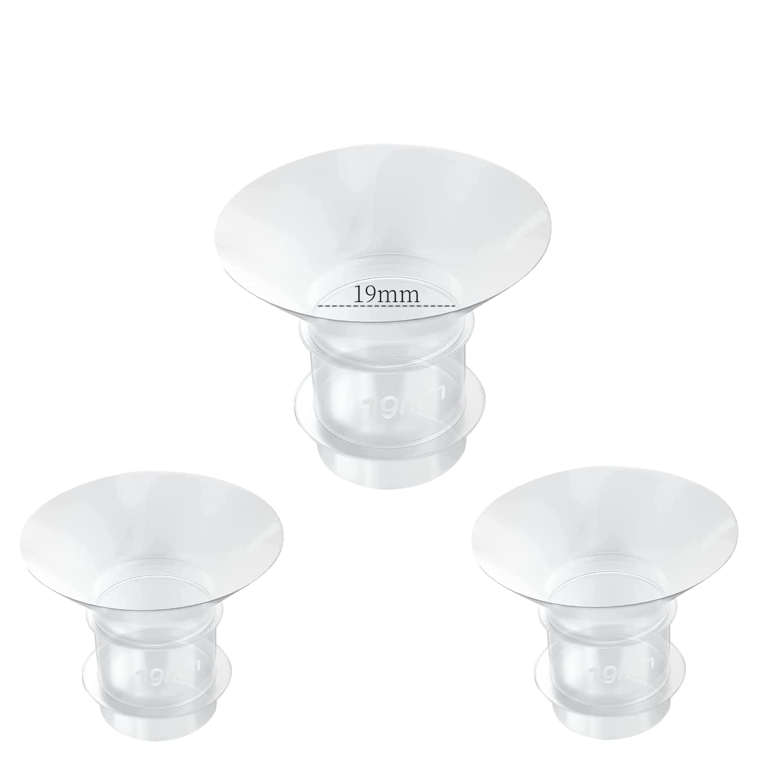 19mm Flange Inserts Compatible with Momcozy S12 Pro/S9 Pro /M5/M9/Medela/TSRETE Wearable Breast Pump,Suitable Spectra S1/S2, Reduce 24mm Shield/Flange Nipple Tunnel Down to 19mm