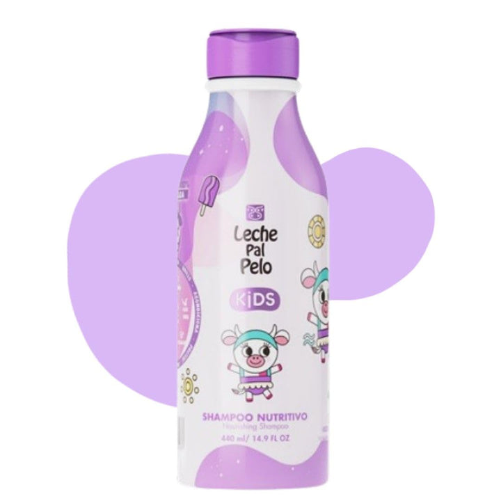 Leche Pal Pelo Kids Nourishing Shampoo - Gentle Daily Cleansing, Sulfate & Paraben-Free Formula with Jojoba, Coconut Milk, Aloe Vera - Hydrates, Defines, 14.9 fl.oz