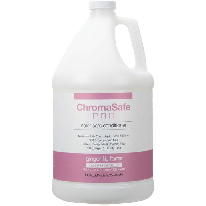 Ginger Lily Farms Salon Formula ChromaSafe Pro Color Safe Conditioner for Color-Treated Hair, 100% Vegan & Cruelty-Free, 1 Gallon (128 fl oz) Refill
