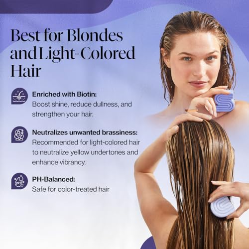 Kitsch Purple Shampoo & Conditioner Bar for Color Treated & Grey and white Hair, Made in Us, Toning Bar Shampoo & Conditioner for Blonde