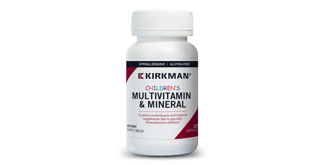 Kirkman - Children’s Multivitamin & Mineral Capsules - 120 Capsules - Potent Broad Spectrum Vitamin/Mineral Supplement - with Coenzyme Q-10 - No Artificial Colors or Flavors