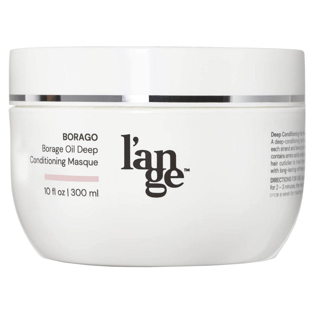 Lange Hair Deep Conditioning Masque with Borago Oil - Keratin Repair Treatment for Dry & Damaged Hair & Scalp, 10 Fl Oz