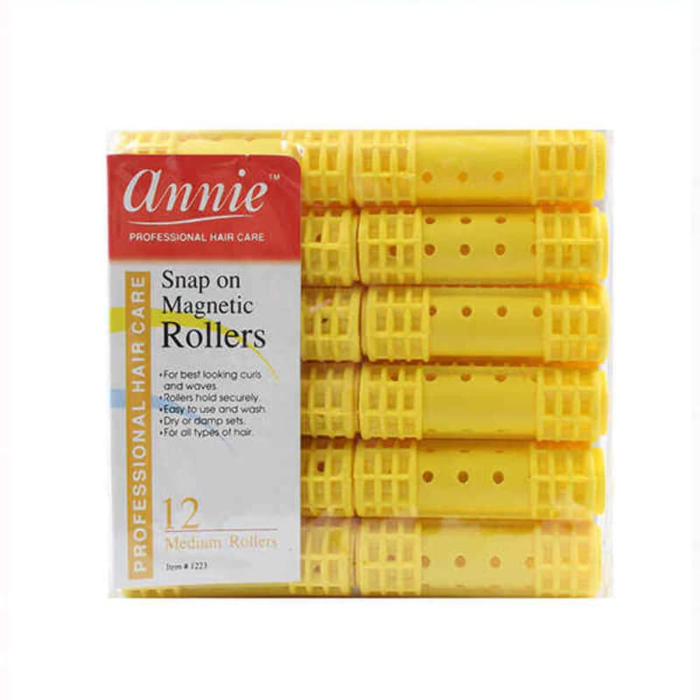 Annie 12 Snap On Magnetic Rollers Medium 3/4 #1223