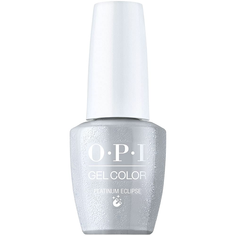 OPI GelColor, Platinum Eclipse, Silver Magnetic Effect Gel Polish, Velvet Vision Collection, 0.5 fl. oz.