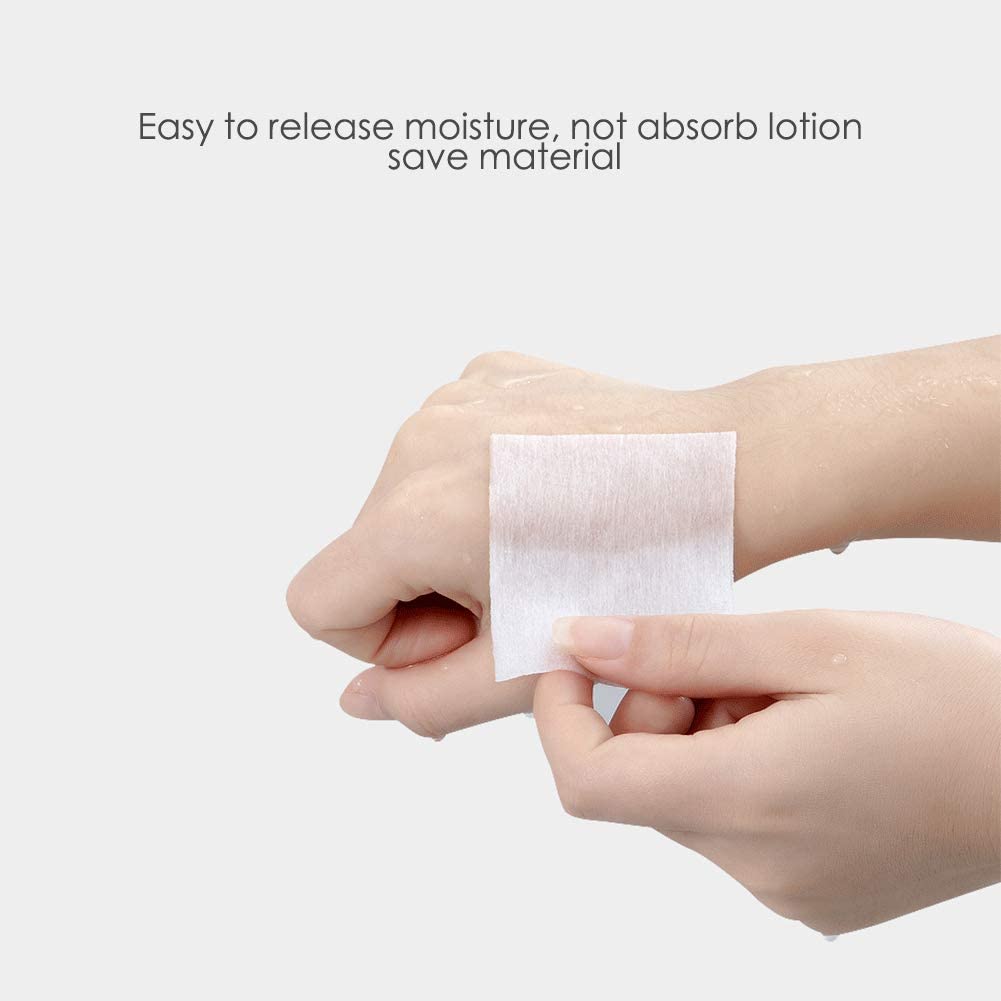 1000 PCS Thin Makeup Facial Cotton Pads, Soft and Square Nail Polish Remover Cotton Pads, Facial Eye Lip Makeup Remover Cotton Pads, Non-Woven Cotton, Lint Free
