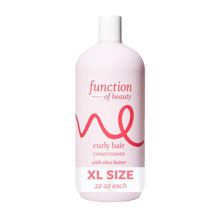 FUNCTION OF BEAUTY Curly Hair Conditioner, 22 oz - Formulated with Shea Butter to Moisturize, Nourish and Enhance Natural Curls, Sulfate-Free, Customizable Haircare