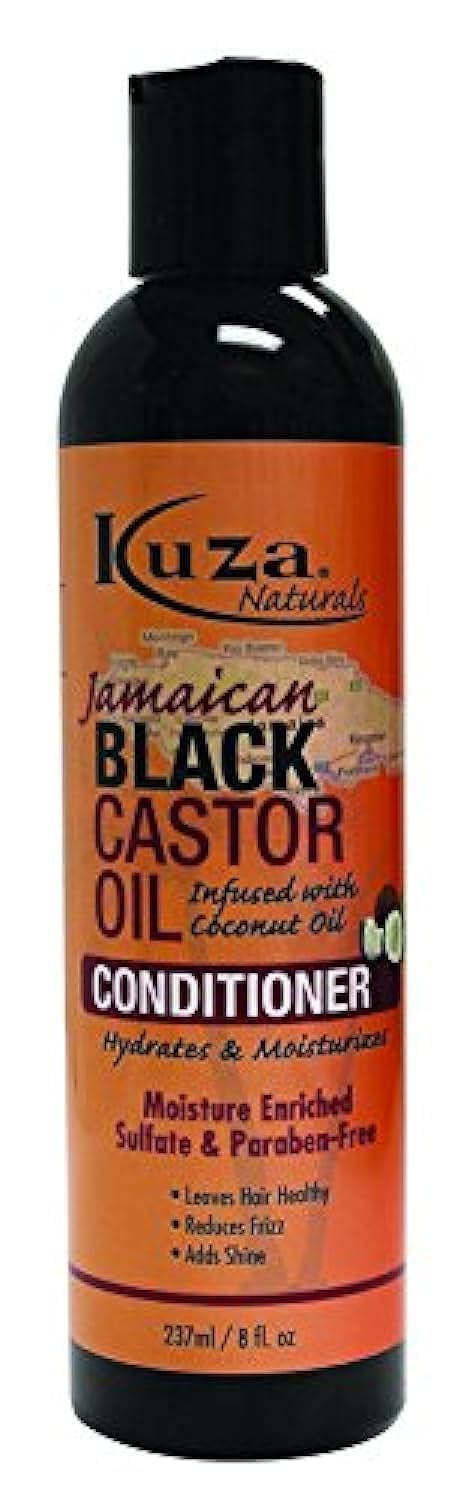 Kuza Naturals Jamaican Castor Oil Conditioner, 8 oz, Black