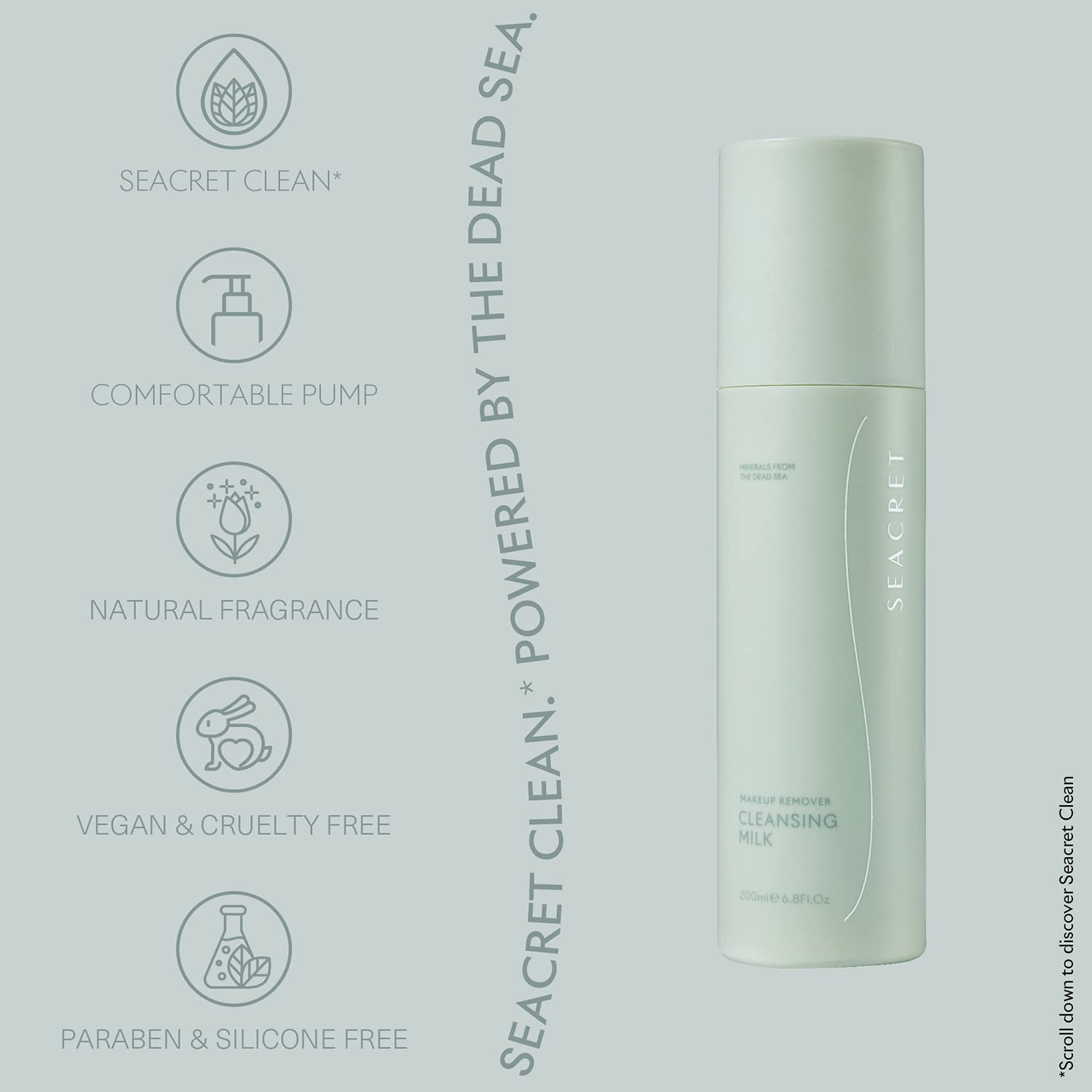 SEACRET Minerals From The Dead Sea Facial Cleansing Milk, Facial Wash For Women, Cleansing Milk Cosmetics 7.1 FL.OZ.