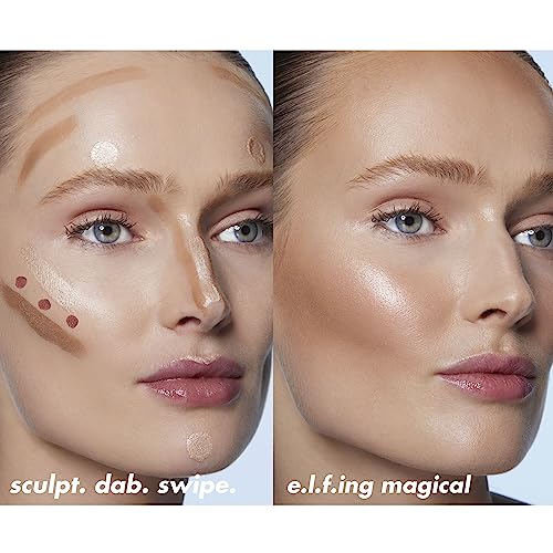 e.l.f. Halo Glow Contour Beauty Wand, Liquid Contour Wand For A Naturally Sculpted Look, Buildable Formula, Vegan & Cruelty-free, Medium/Tan