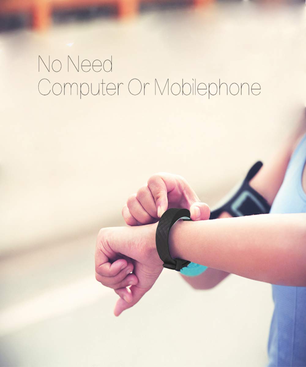 e-vibra Potty Training Watch - Rechargeable Silent Vibrating Watch - Medical Reminder Watch - with Timer and 15 Daily Alarms (Black - Large)