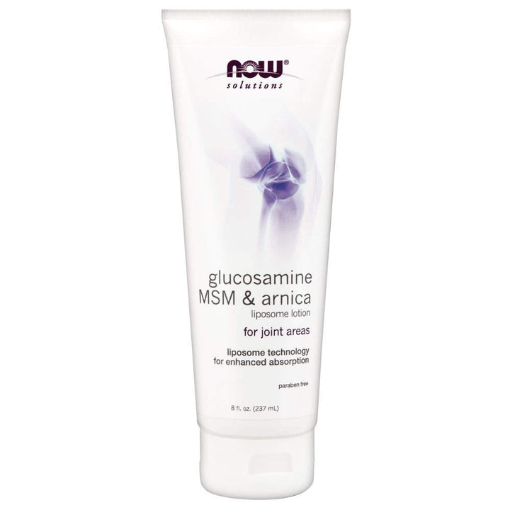 NOW Foods Solutions, Glucosamine, MSM and Arnica Liposome Lotion, For Joint Areas, Liposome Technology for Enhanced Absorption, 8-Ounce