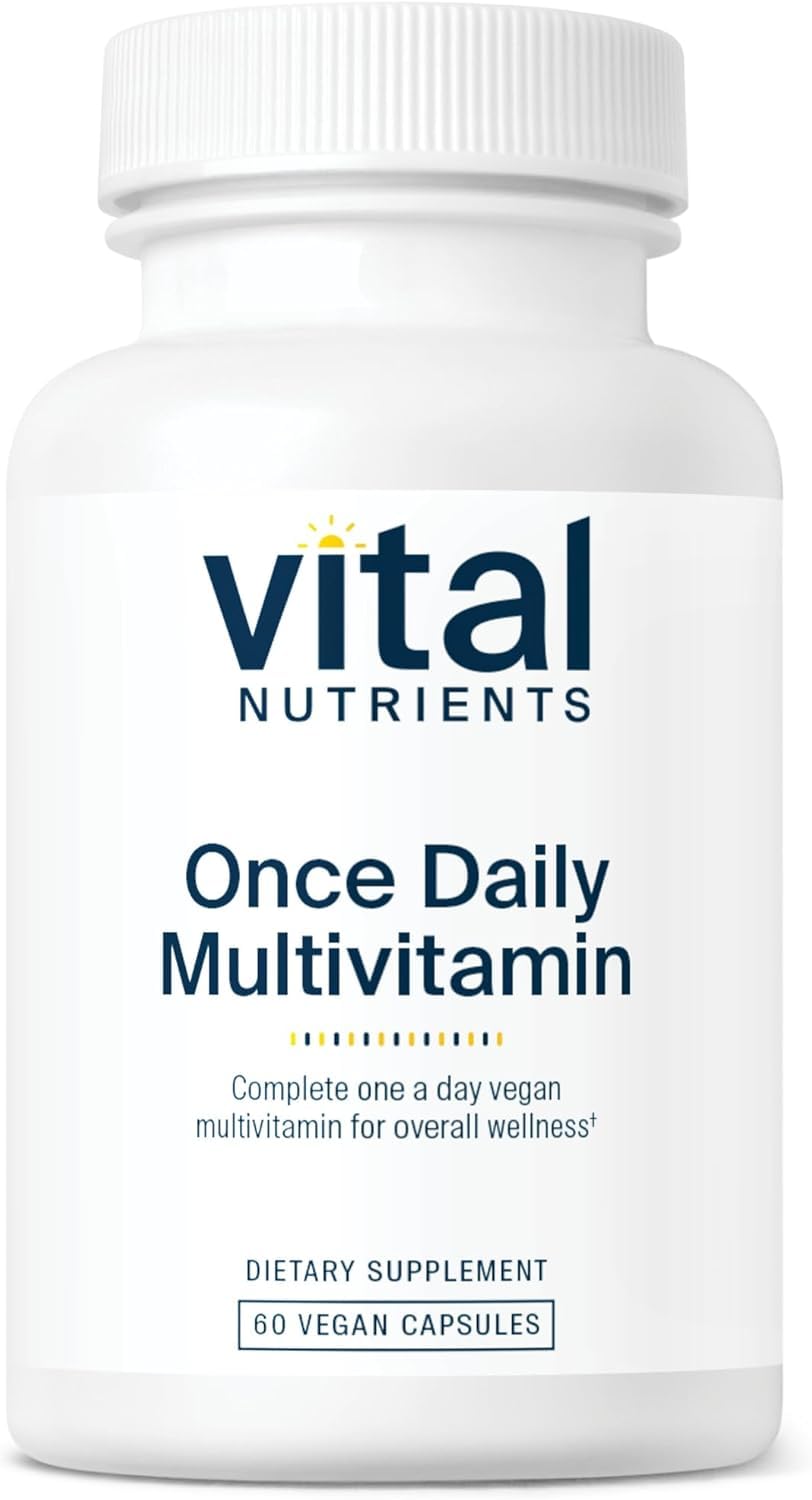Vital Nutrients Once Daily Multivitamin | Vegan Multi for Women & Men | Allergen-Free | 19 Essential Vitamins + Antioxidants for Eye and Heart Health | Gluten, Dairy & Soy-Free | 60 Capsules