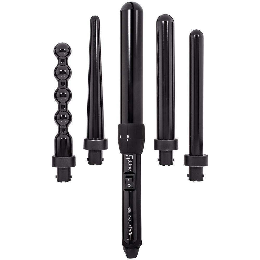 Nu Me Lustrum 5 Tourmaline Infused Ceramic Curling Wands (19mm, 25mm, 32mm, 13mm 25mm Reverse And Pearl)