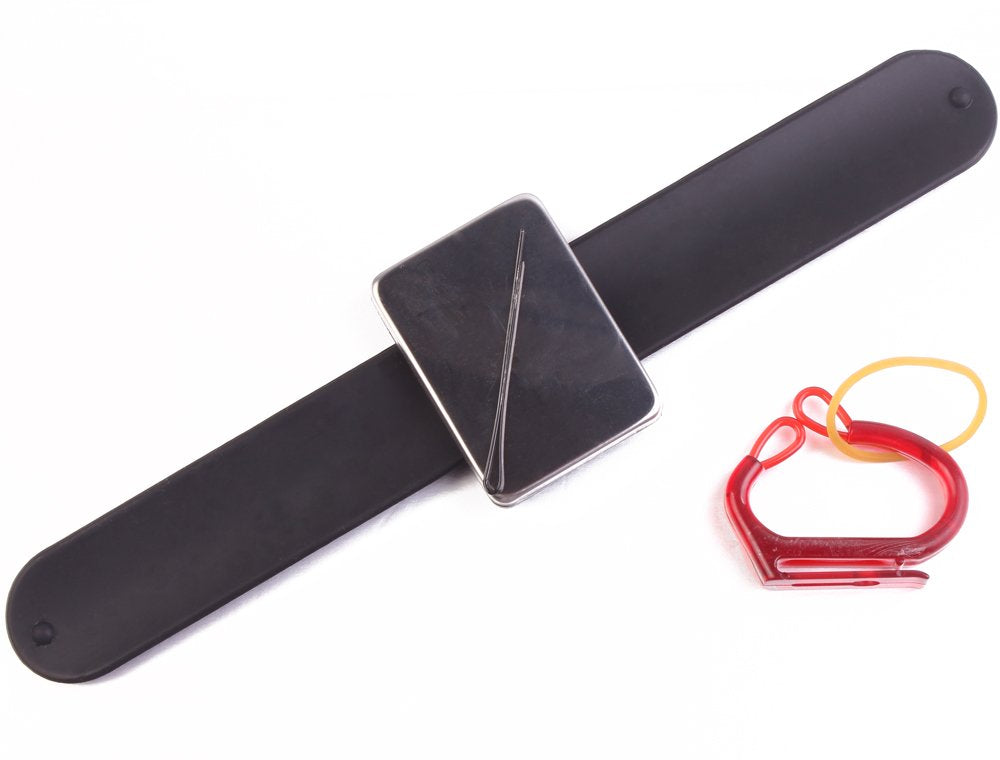 Magnetic Bobbie Pin Hair Clips Bracelet, Bobby Pins Wristband Holder, Elastic Rubber Bands Holder