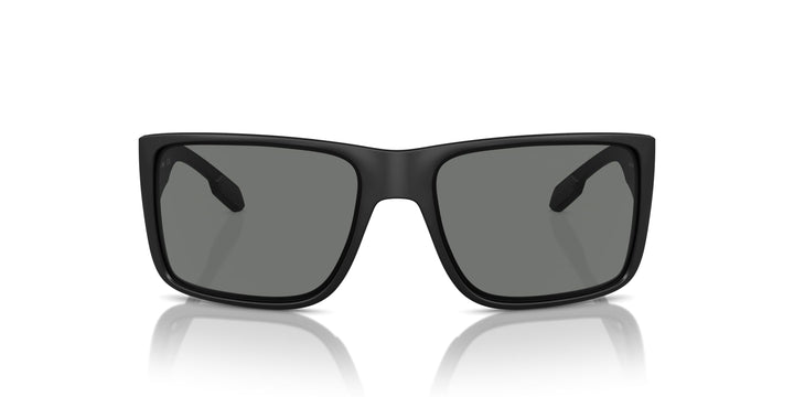 Native Eyewear Men's Badlands Rectangular Sunglasses, Matte Black/Grey Polarized, 58 mm