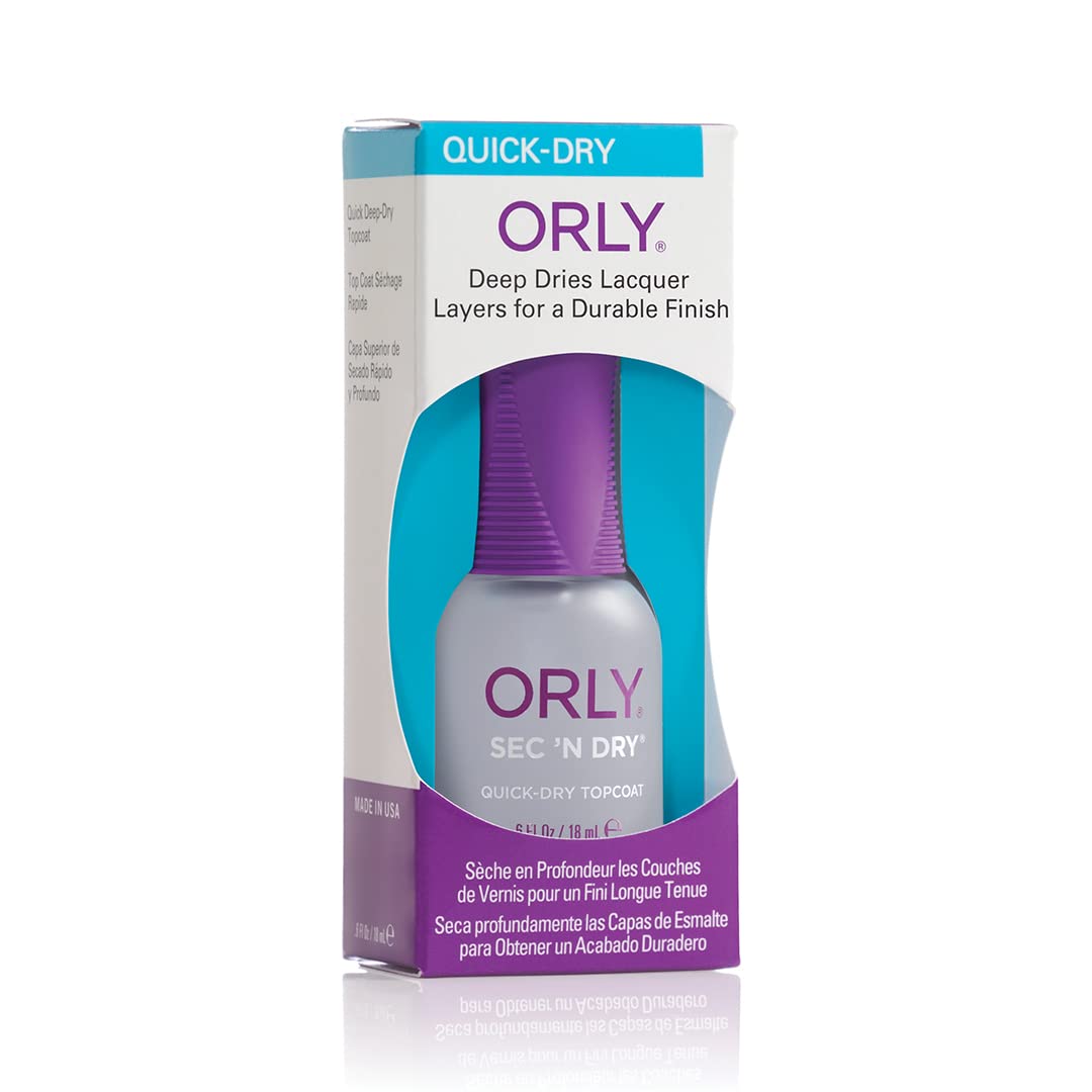 Orly Nail Dryer, Sec N Dry Topcoat, 18Ml, White
